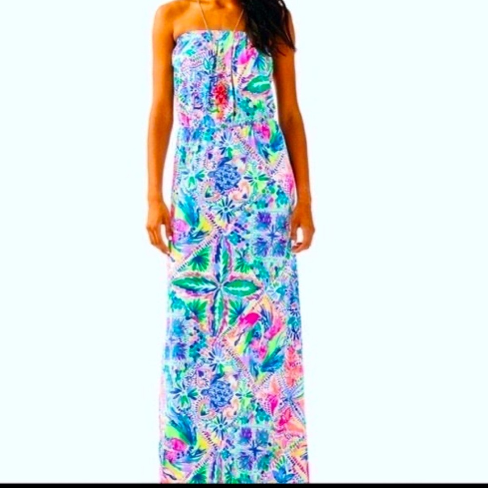 NWT LILLY PULITZER 🦄 MARLISA MAXI DRESS MULTI DANCING ON THE DECK GRAIL! 🦄